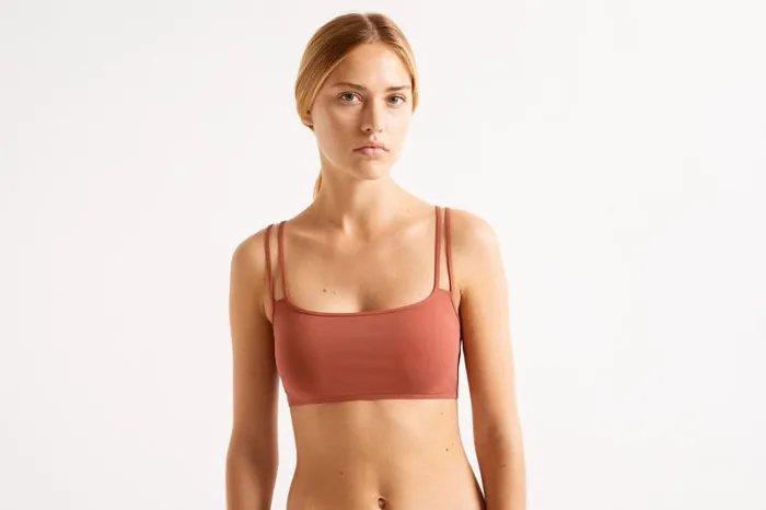 Twopieces Swimsuits Womens Eres Manioc Crop Top Dattier