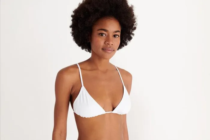 Twopieces Swimsuits Womens Eres Mouna Small Triangle Bikini Top Blanc