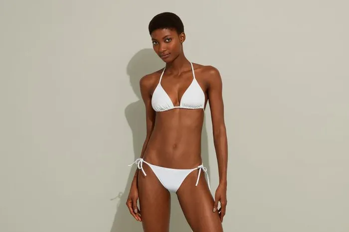 Twopieces Swimsuits Womens Eres Mouna Small Triangle Bikini Top Blanc