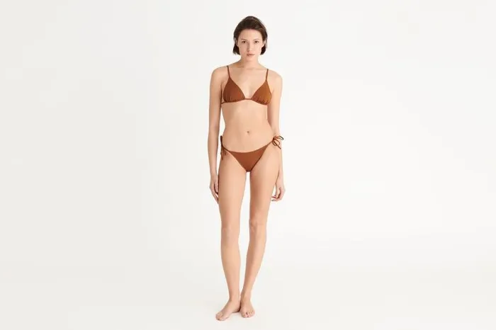 Twopieces Swimsuits Womens Eres Mouna Small Triangle Bikini Top Caramelo