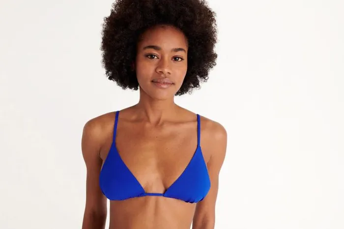 Twopieces Swimsuits Womens Eres Mouna Small Triangle Bikini Top Indigo
