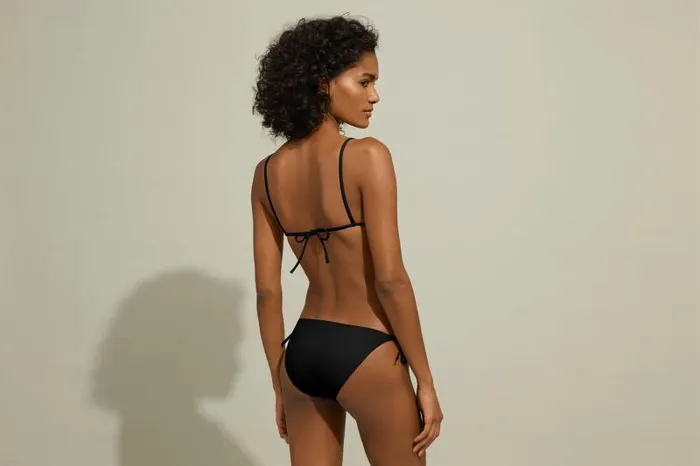 Twopieces Swimsuits Womens Eres Mouna Small Triangle Bikini Top Noir
