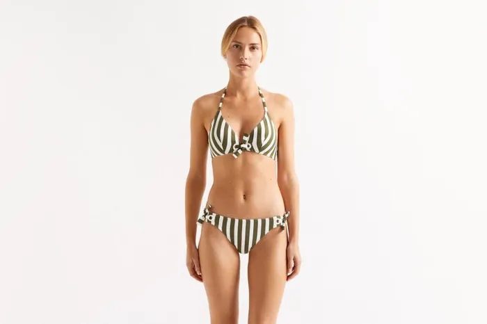 Twopieces Swimsuits Womens Eres Mucho Small Triangle Olive Verteblanc