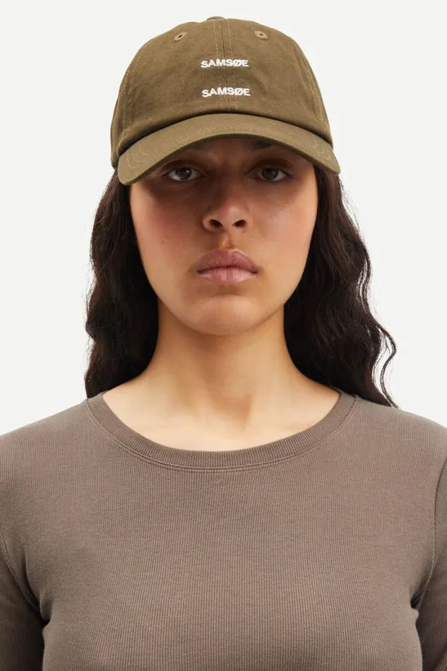 UnisexWomanMan Saaddie Cap 14689 Dark Olive Samse Samse Hats