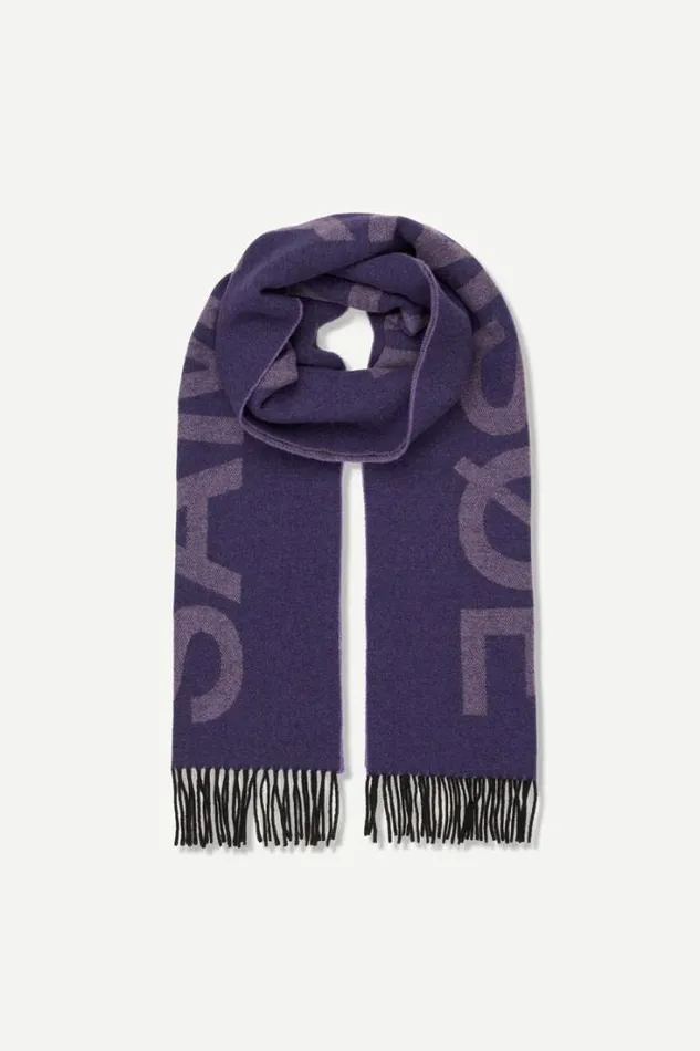 UnisexWomanMan Samsoe Scarf 14857 Sweet Grape Samse Samse Scarves