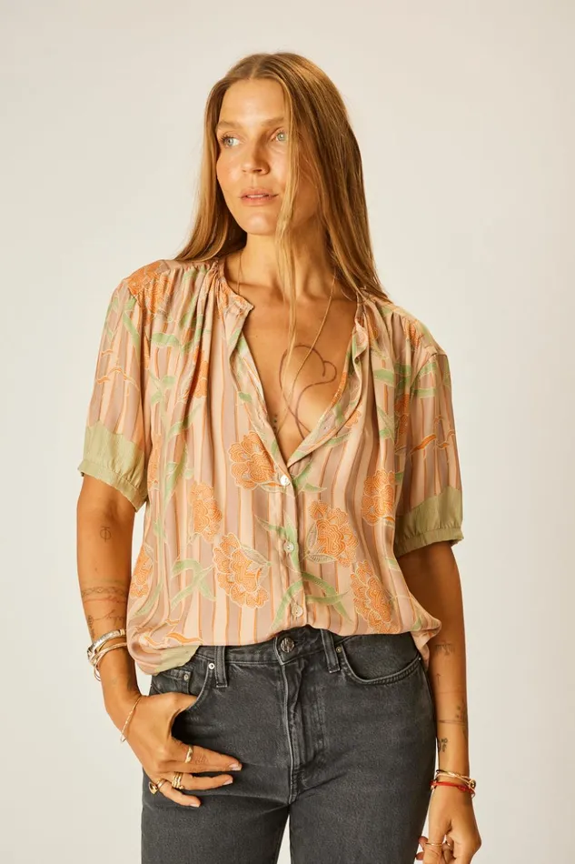 Violet Top Chamomile Apricot Women Natalie Martin Tops