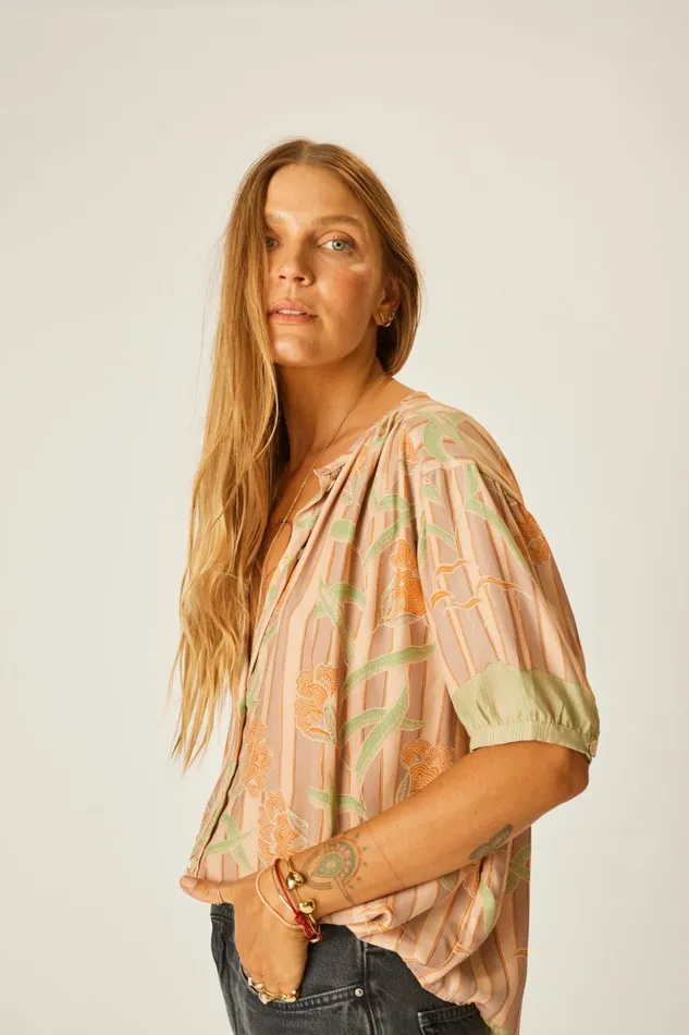 Violet Top Chamomile Apricot Women Natalie Martin Tops