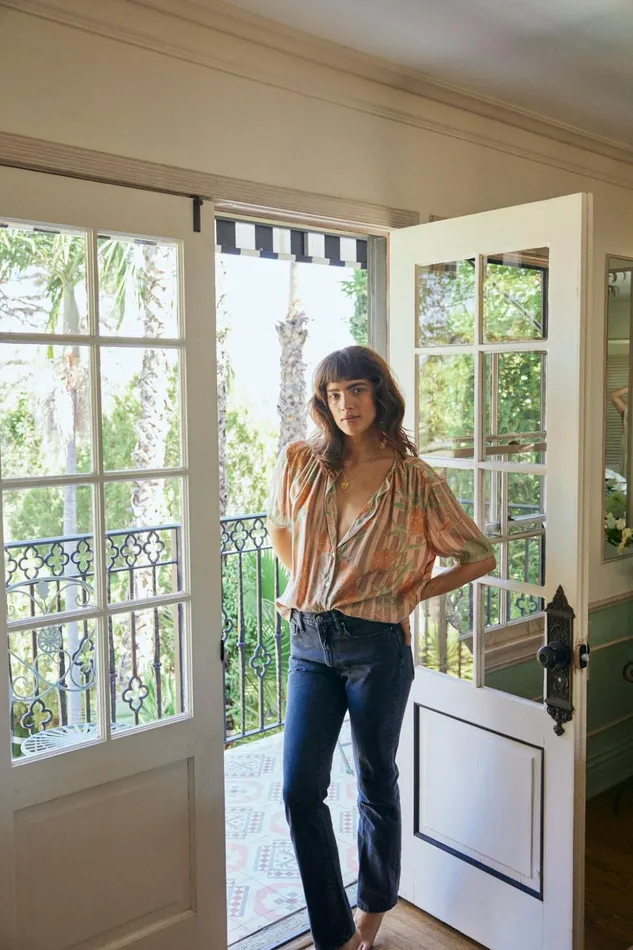 Violet Top Chamomile Apricot Women Natalie Martin Tops