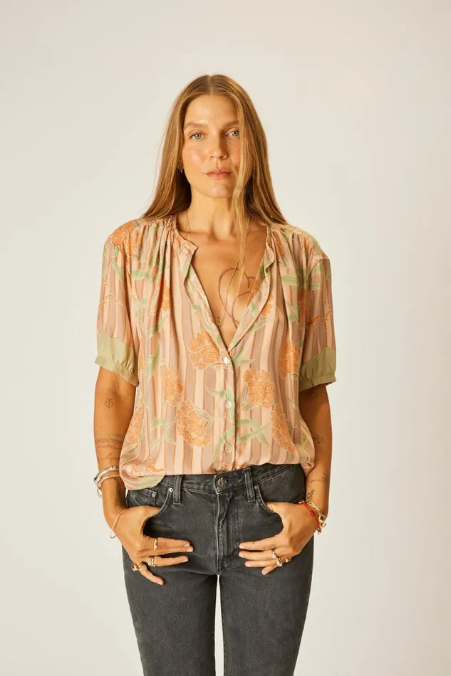 Violet Top Chamomile Apricot Women Natalie Martin Tops