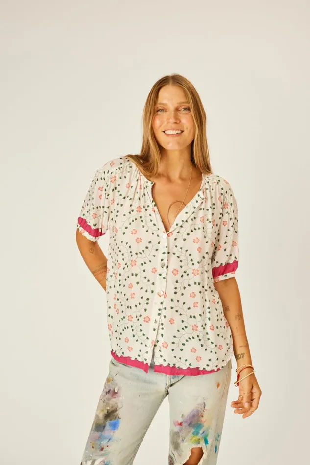 Violet Top Pinwheel Cotton Women Natalie Martin Tops