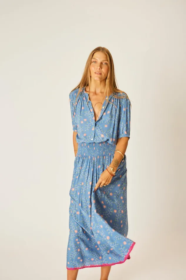 Violet Top Pinwheel Denim Women Natalie Martin Tops