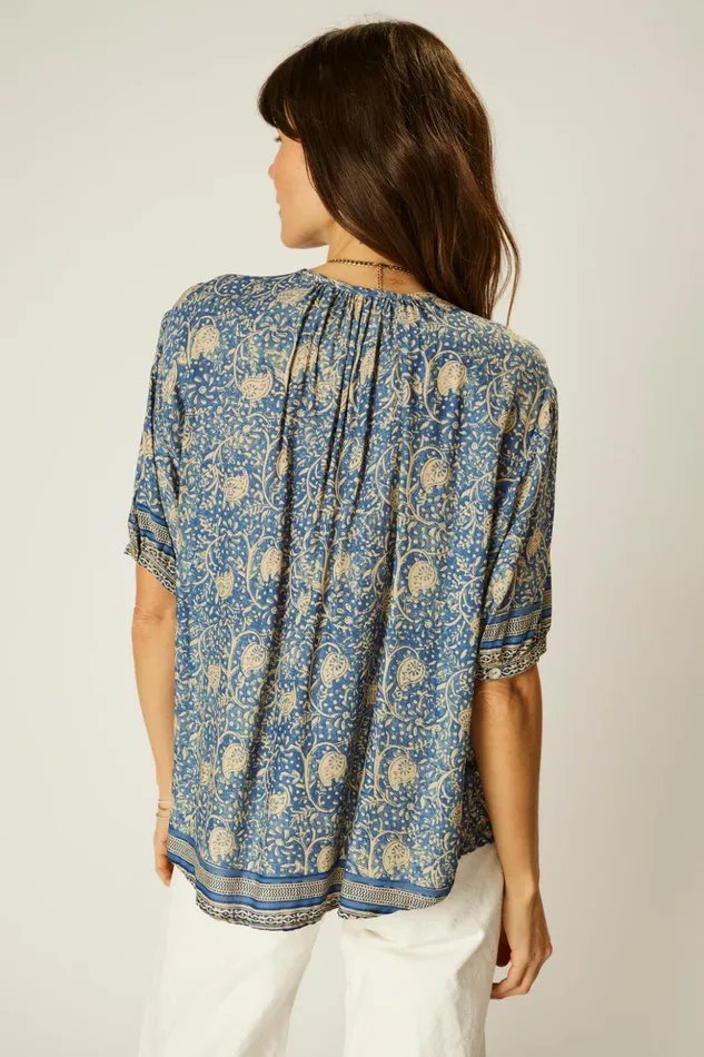 Violet Top Water Lily Blue Women Natalie Martin Tops