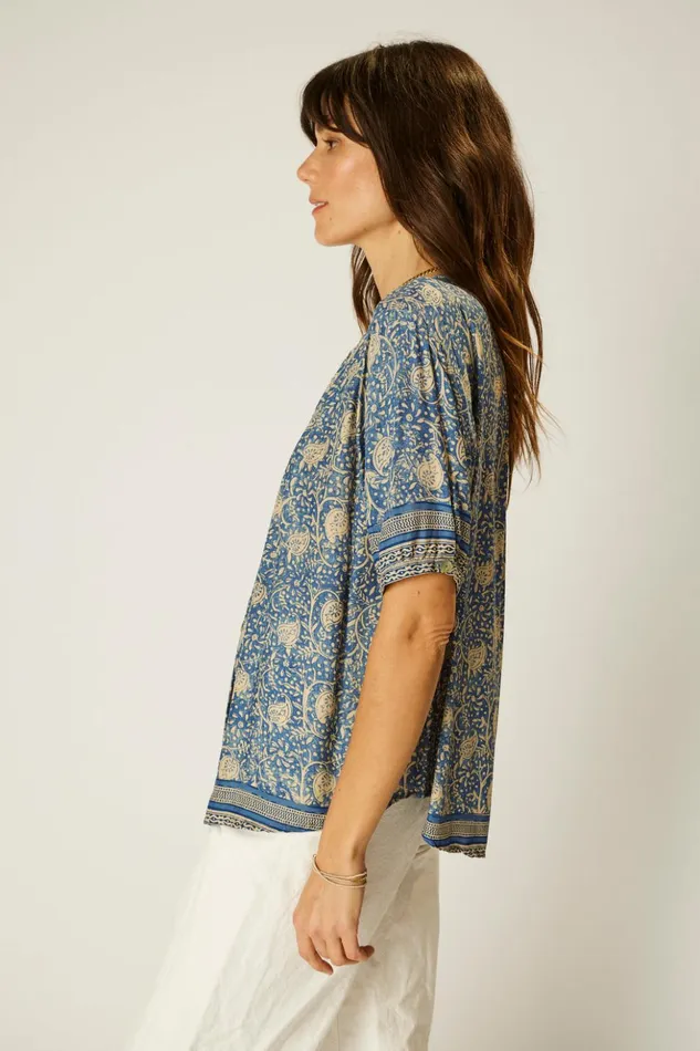 Violet Top Water Lily Blue Women Natalie Martin Tops