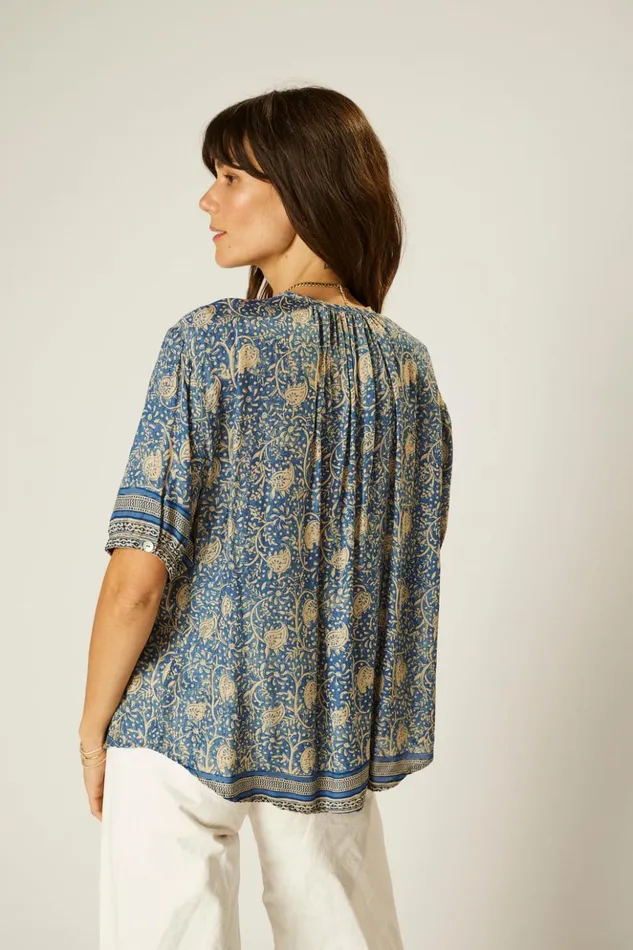 Violet Top Water Lily Blue Women Natalie Martin Tops
