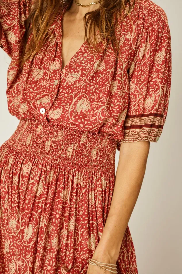 Violet Top Water Lily Terracotta Women Natalie Martin Tops