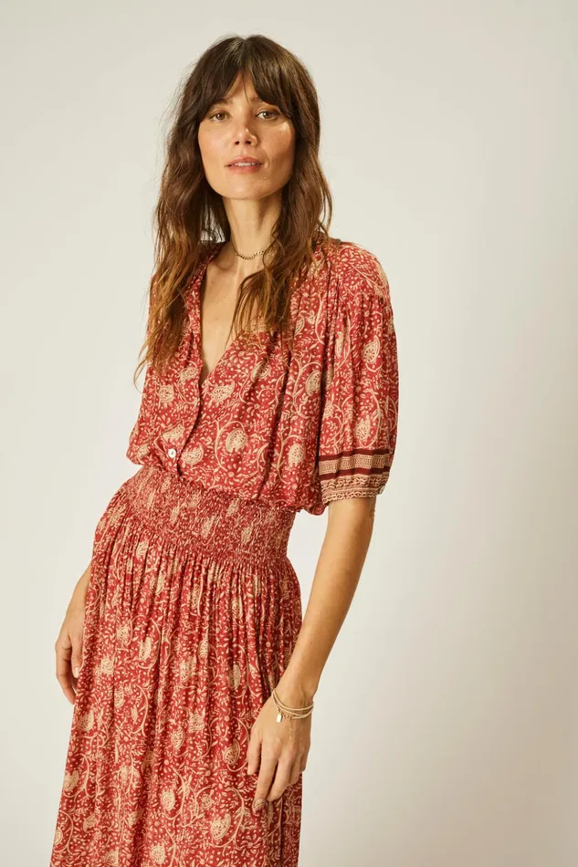 Violet Top Water Lily Terracotta Women Natalie Martin Tops