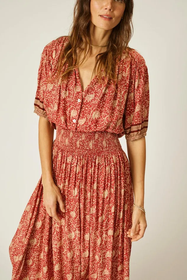 Violet Top Water Lily Terracotta Women Natalie Martin Tops