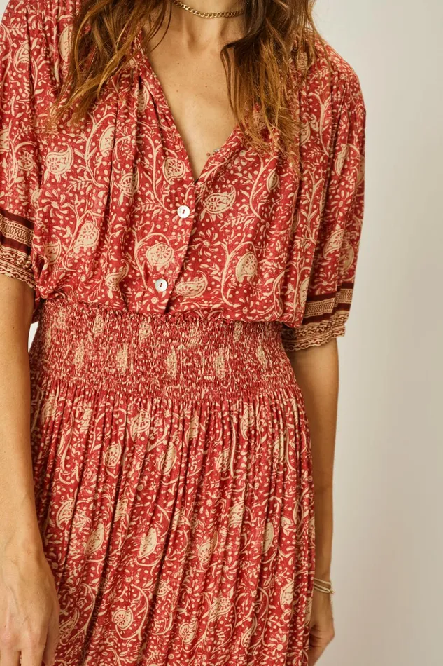 Violet Top Water Lily Terracotta Women Natalie Martin Tops