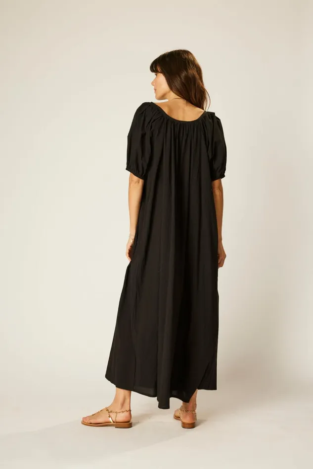 Vivi Dress Black Flat Cotton Women Natalie Martin Dresses