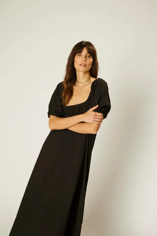 Vivi Dress Black Silk Women Natalie Martin Dresses