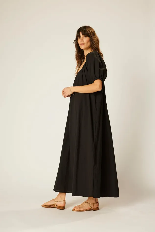 Vivi Dress Black Silk Women Natalie Martin Dresses