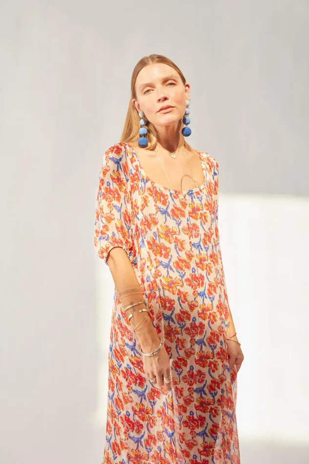 Vivi Dress Chiffon Watercolor Clemen Women Natalie Martin Dresses