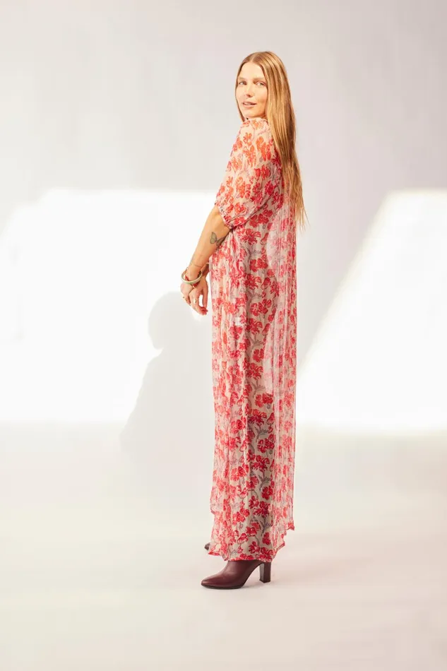 Vivi Dress Chiffon Watercolor Dove Women Natalie Martin Dresses