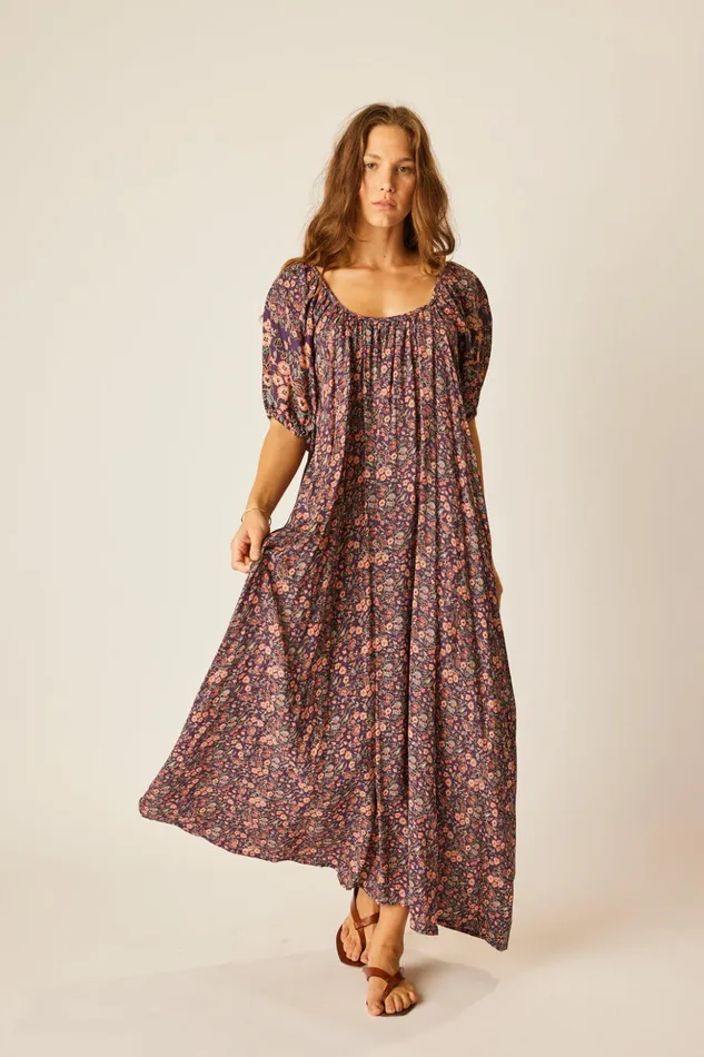 Vivi Dress Petite Fleur Aubergine Women Natalie Martin Dresses