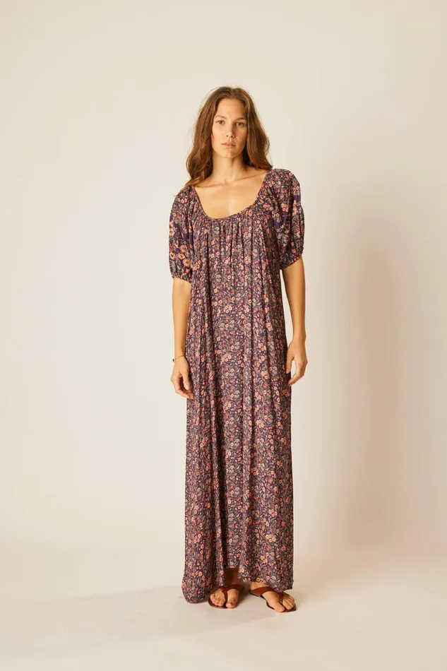 Vivi Dress Petite Fleur Aubergine Women Natalie Martin Dresses