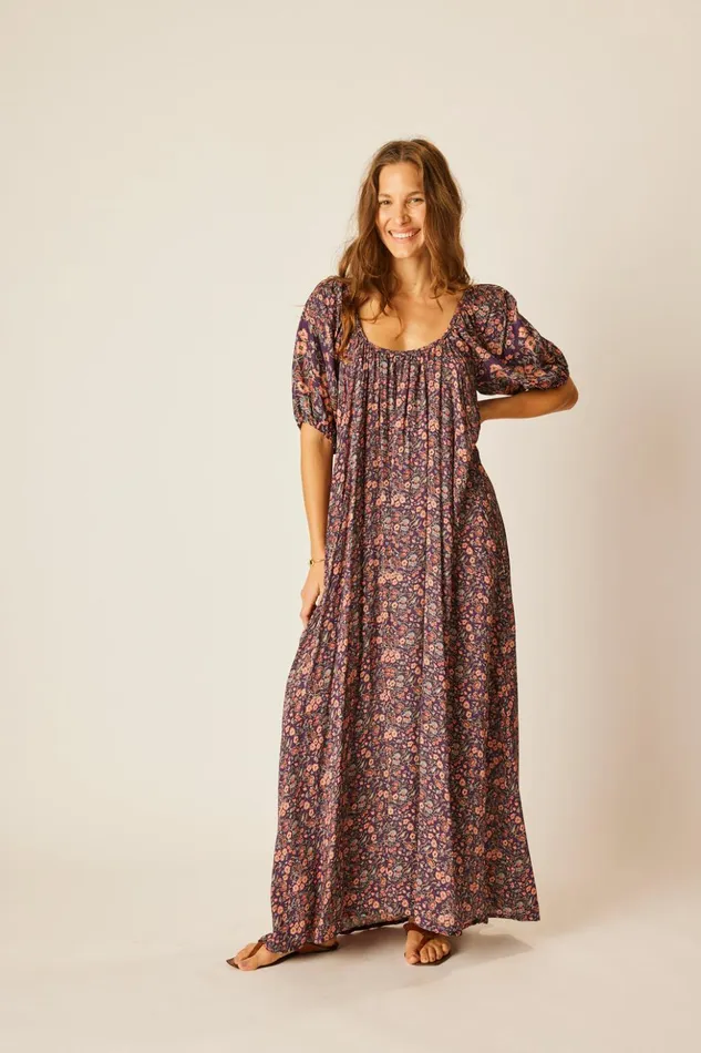 Vivi Dress Petite Fleur Aubergine Women Natalie Martin Dresses