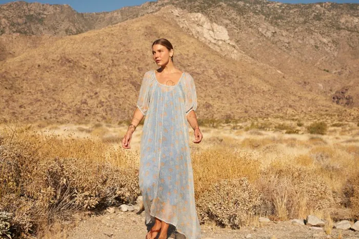 Vivi Dress Snowflake Tangerine Women Natalie Martin Dresses