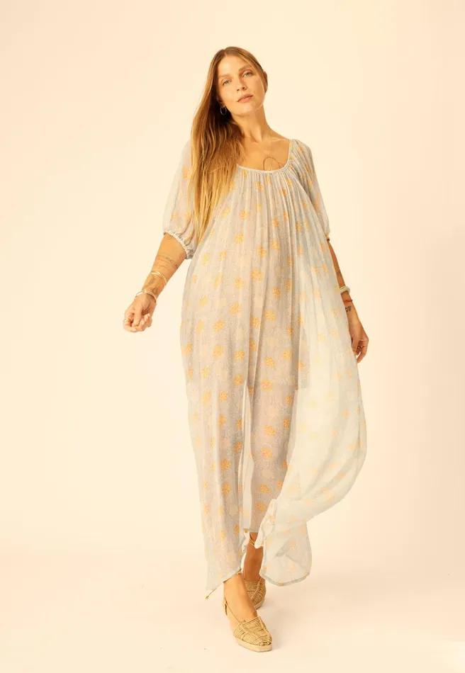 Vivi Dress Snowflake Tangerine Women Natalie Martin Dresses