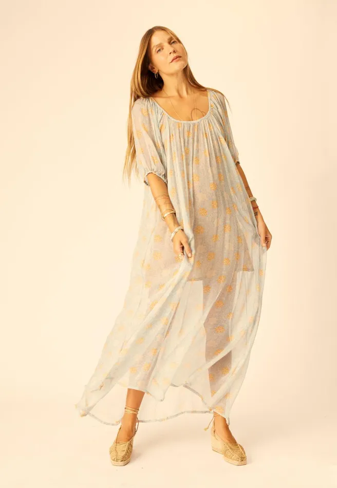 Vivi Dress Snowflake Tangerine Women Natalie Martin Dresses