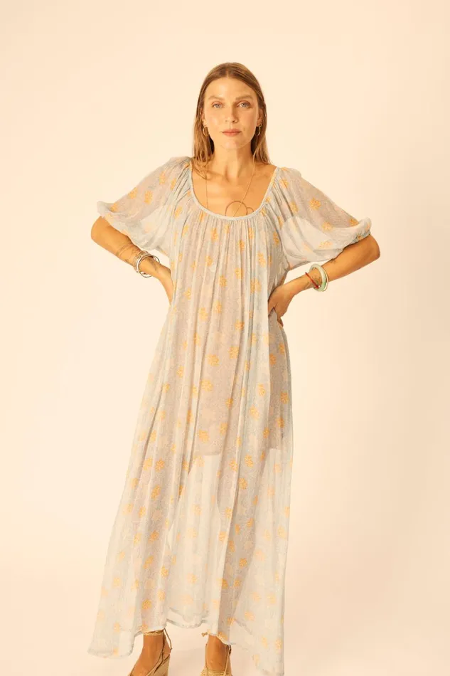 Vivi Dress Snowflake Tangerine Women Natalie Martin Dresses