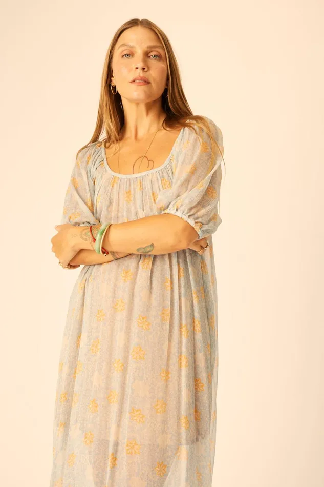 Vivi Dress Snowflake Tangerine Women Natalie Martin Dresses