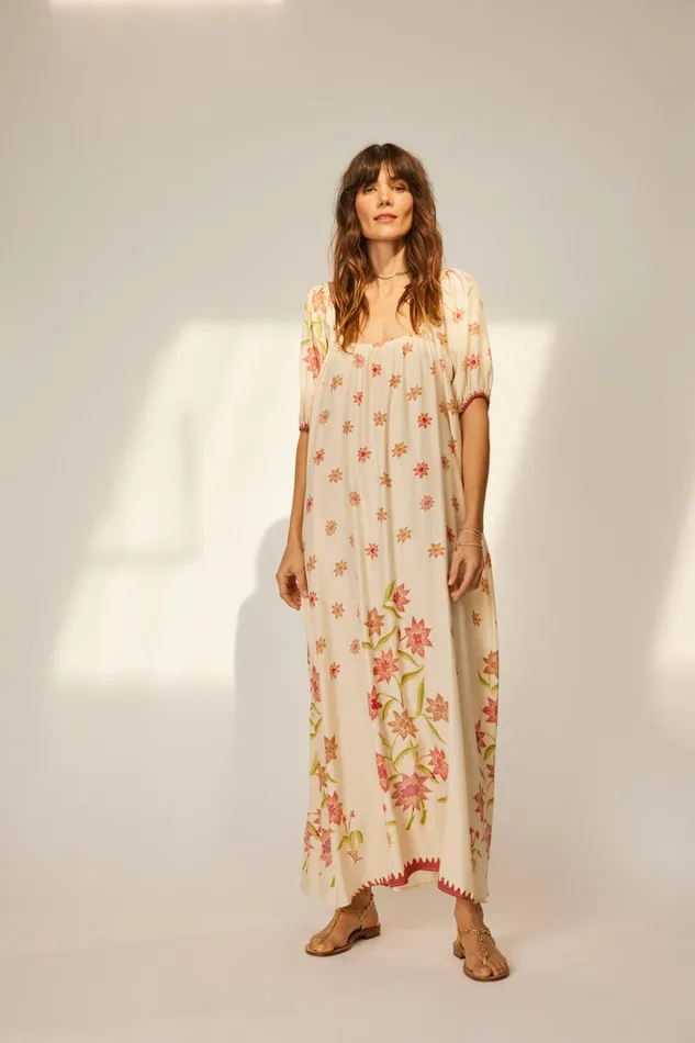 Vivi Dress Starflower Cream Women Natalie Martin Dresses