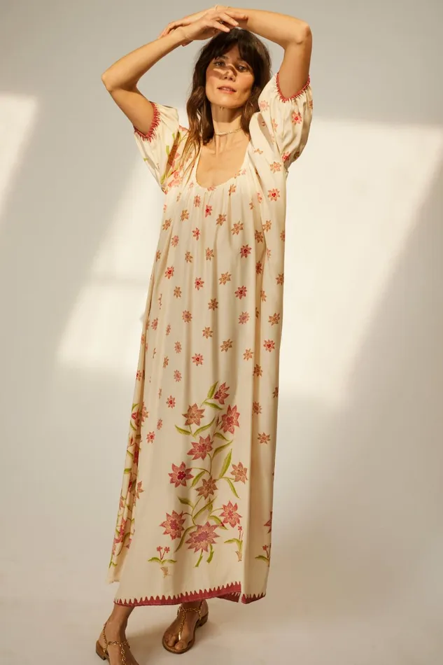Vivi Dress Starflower Cream Women Natalie Martin Dresses