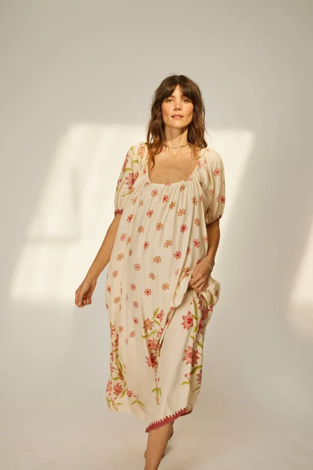 Vivi Dress Starflower Cream Women Natalie Martin Dresses