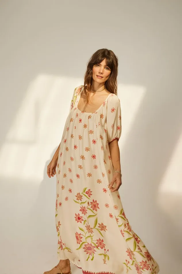 Vivi Dress Starflower Cream Women Natalie Martin Dresses