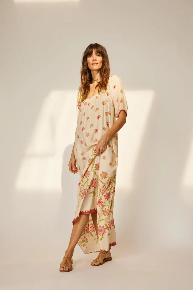 Vivi Dress Starflower Cream Women Natalie Martin Dresses