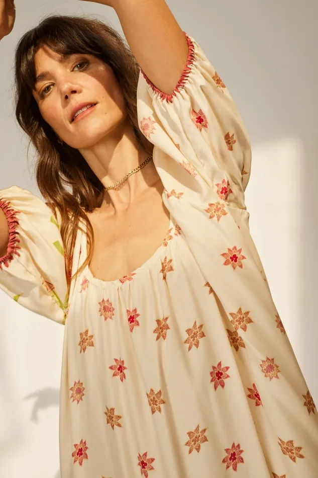 Vivi Dress Starflower Cream Women Natalie Martin Dresses
