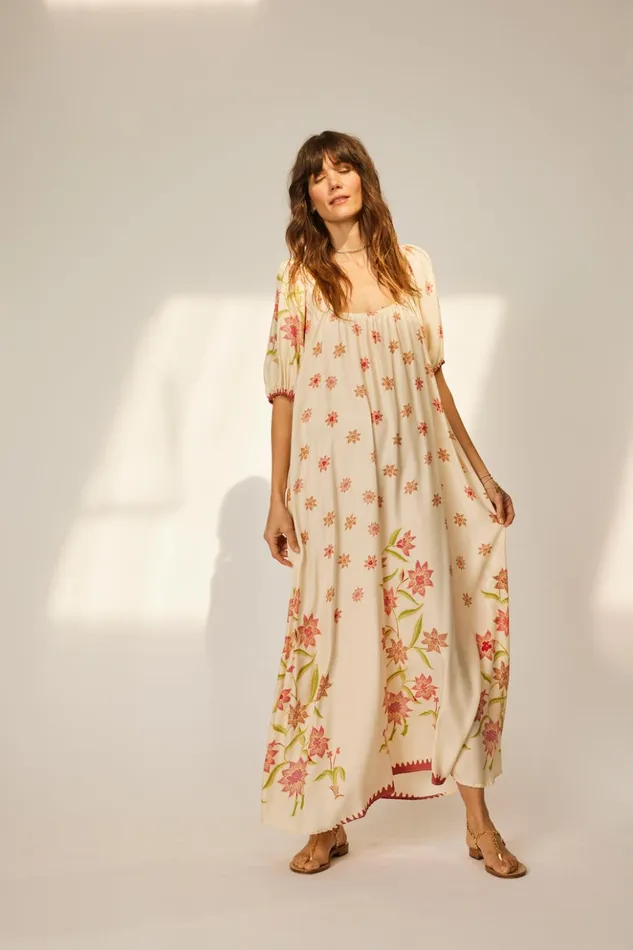 Vivi Dress Starflower Cream Women Natalie Martin Dresses