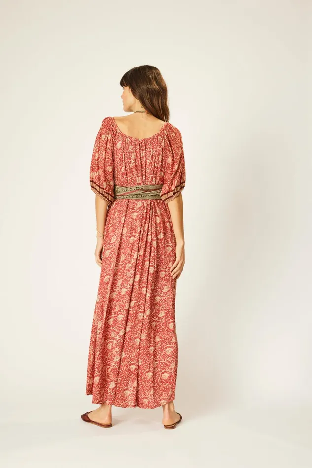 Vivi Dress Water Lily Terracotta Women Natalie Martin Dresses