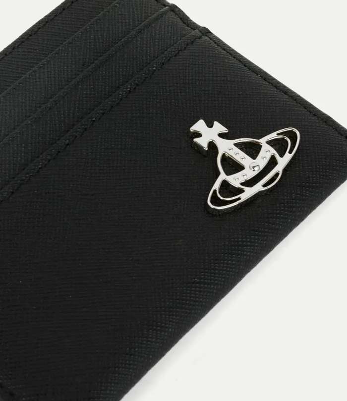 Wallets And Purses WomenMen Vivienne Westwood Saffiano Slim Card Holder In Black