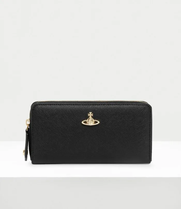 Wallets And Purses Women Vivienne Westwood Classic Zip Round Wallet In Black