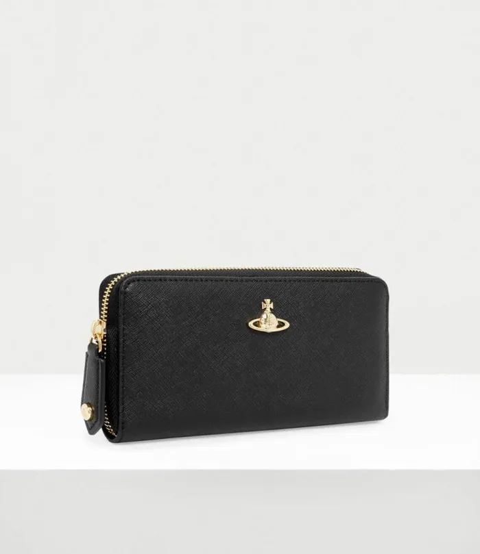 Wallets And Purses Women Vivienne Westwood Classic Zip Round Wallet In Black