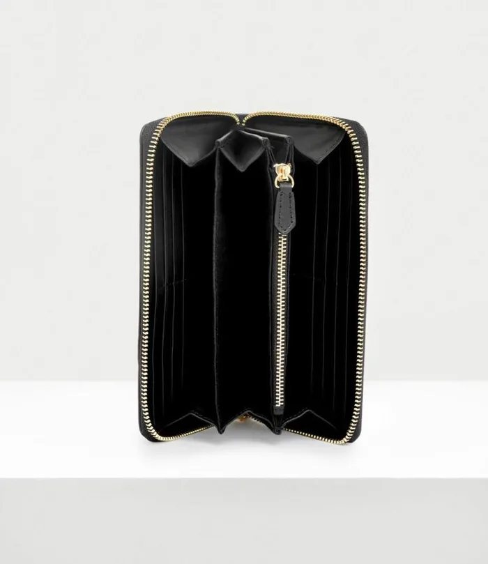 Wallets And Purses Women Vivienne Westwood Classic Zip Round Wallet In Black