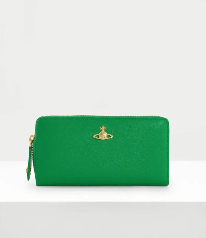 Wallets And Purses Women Vivienne Westwood Classic Zip Round Wallet In BrightGreen Wallets And Purses Women Vivienne Westwood Classic Zip Round Wallet In BrightGreen