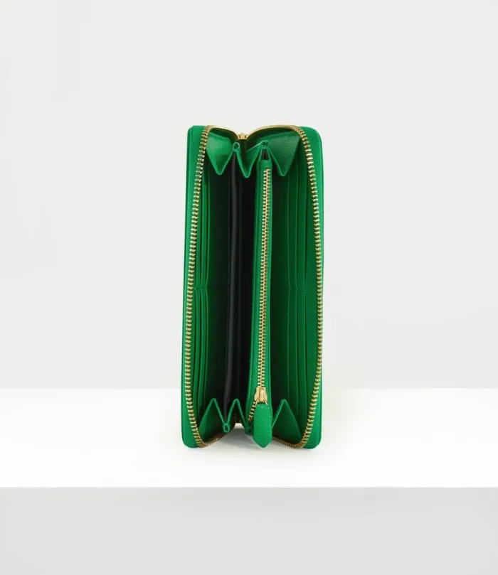 Wallets And Purses Women Vivienne Westwood Classic Zip Round Wallet In BrightGreen