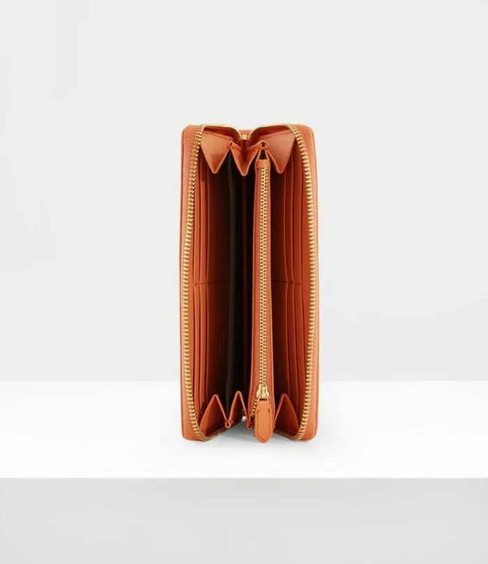 Wallets And Purses Women Vivienne Westwood Classic Zip Round Wallet In Orange